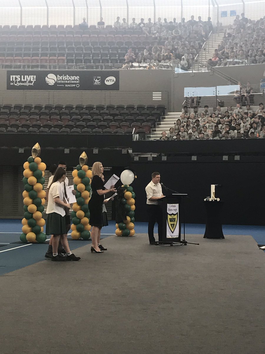 CrNicJ's tweet photo. The seniors form Corinda SHS are all 'Glorious' today celebrating with their families and friends at the 2017 graduation. Top gun perfmances @Princorindashs https://t.co/zqyqNCG40f