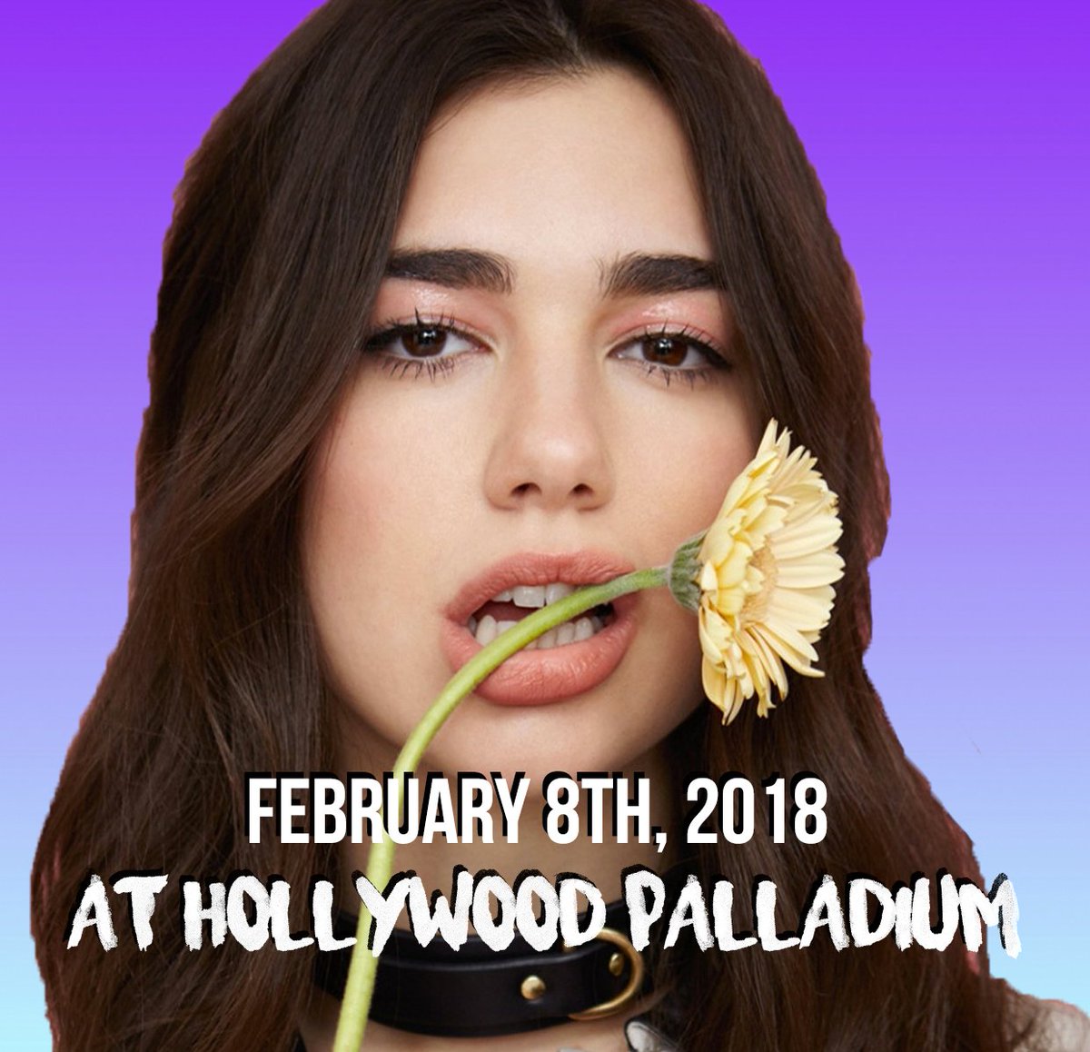 LAshowcase's tweet image. | @DUALIPA:

February 8th, 2018 @HollywoodPalla1 
Tickets: goo.gl/T3B8RU

#events #LosAngeles #Hollywood #concerts #live