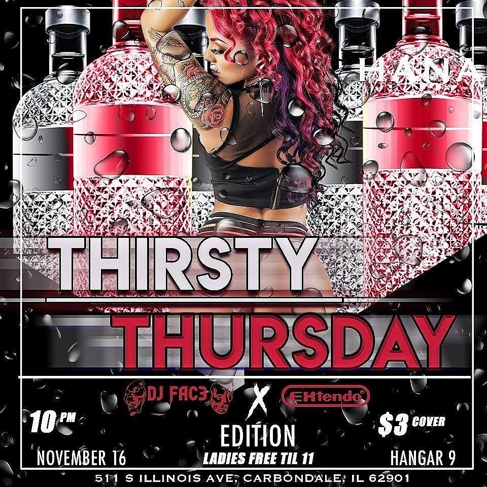 Dj_Fac3's tweet photo. Its that time again Extendo Media and DJ Fac3 bring to you Thirsty Thursdays. Ladies Free until 11. 3$ ALL NIGHT #siuc20 #siuc21 #siuc19 #siuc18 #everythingextendo #turnup https://t.co/Q8lxcYbFtG