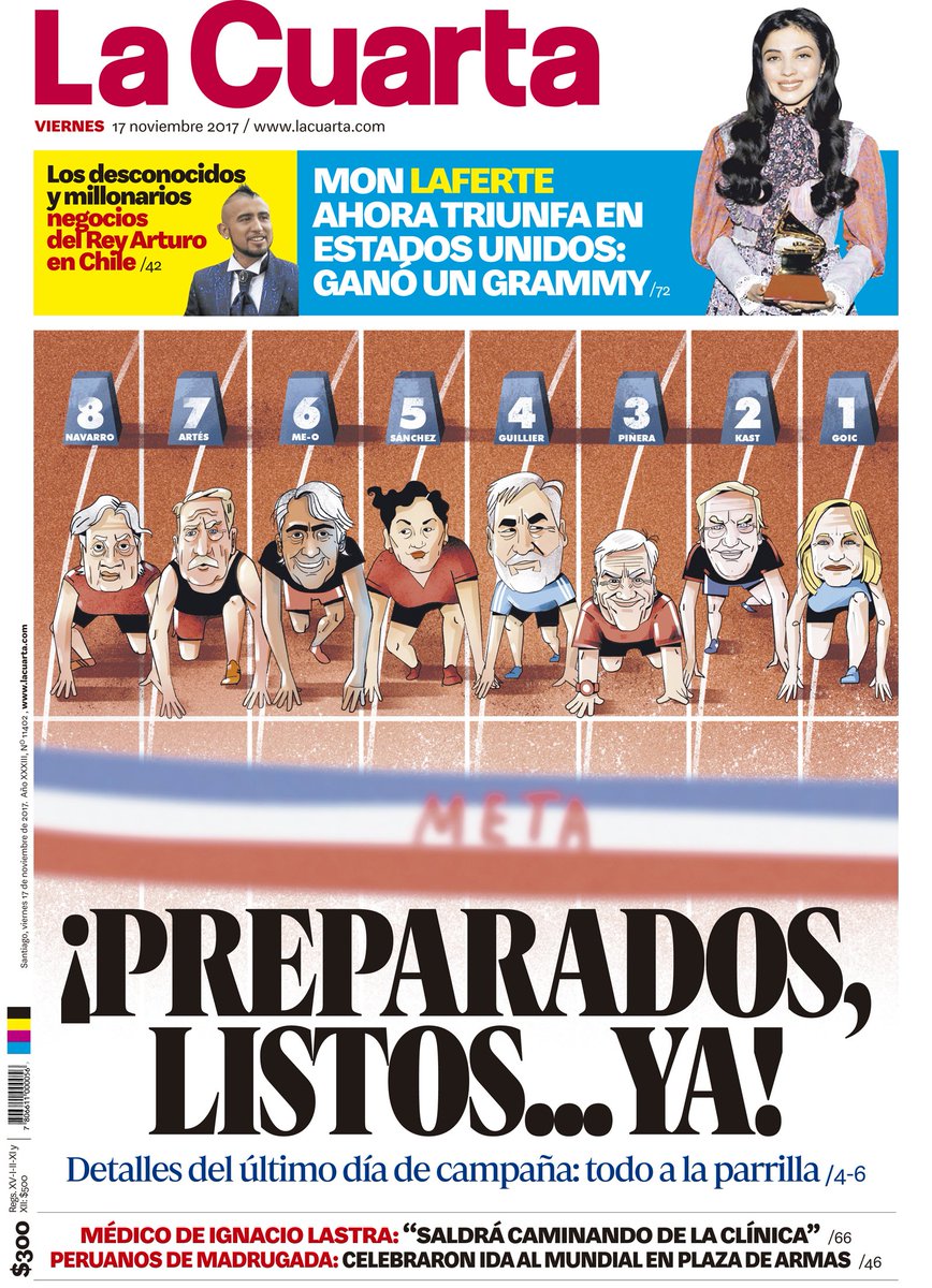 lacuarta's tweet photo. ¡Ya está listo el nuevo formato y la portada de La Cuarta de hoy viernes 17 de noviembre! ¡En unas horas corra por su diario antes de que se agote y quede completamente informad@! ¡Disfrútelo! https://t.co/khU91qBRnE