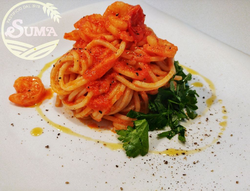 PastificioSuma's tweet photo. Spaghetti chitarra "Senatore Cappelli" con mazzancolle @PastificioSuma #pastificiosuma #pasta #senatorecappelli #mazzancolle https://t.co/8LlRdas4f5