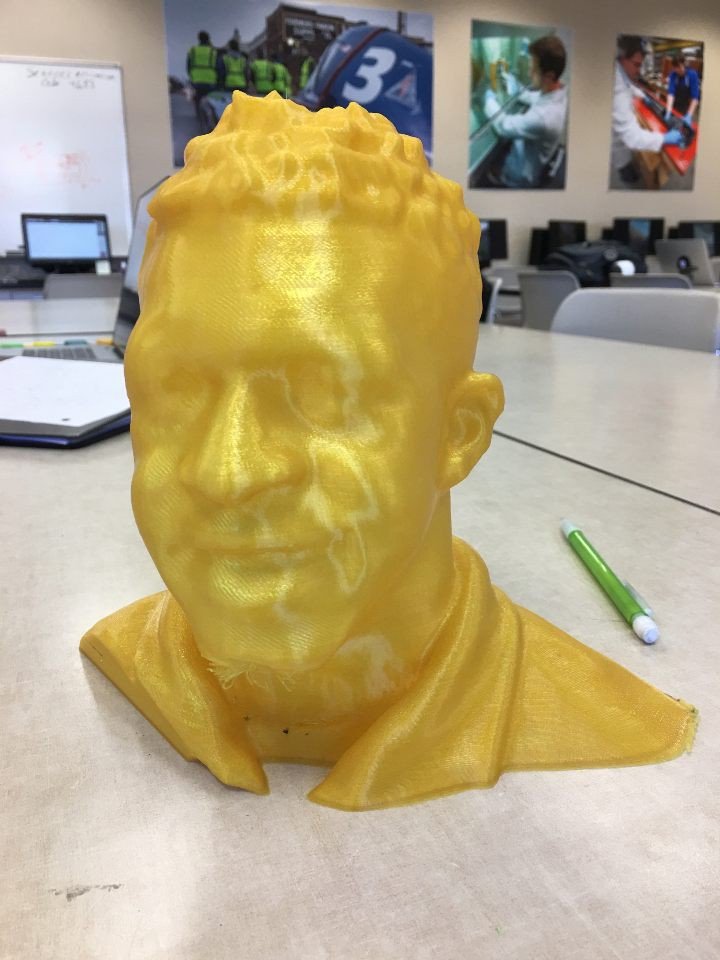UKY_IC's tweet photo. The Golden Jimmy Mickens.  The 3d scanner is open for use. https://t.co/2wlDFSmwt2