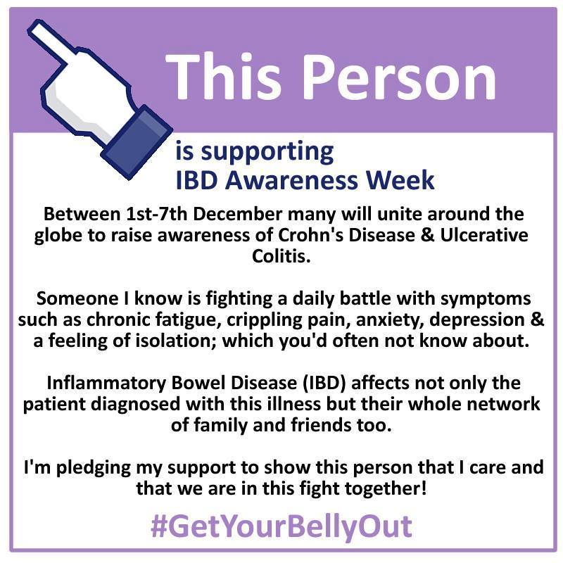 GetYourBellyOut's tweet photo. 😊Help us raise awareness of #Crohns Disease &amp; Ulcerative #Colitis by hovering over the re-tweet button, then pressing down firmly! 
Let others know that you are support #CrohnsAndColitisAwarenessWeek by sharing this post &amp; see if they will support it too! #GetYourBellyOut #IBD https://t.co/2AZ5M3sOyt