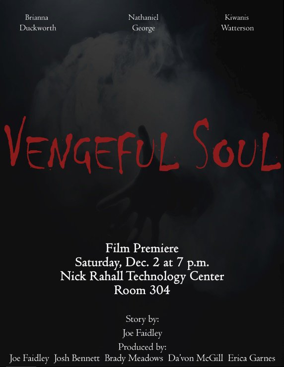 CUPRworkshop's tweet image. Advanced Media Production class's horror film "Vengeful Soul" premieres tomorrow @ 7 p.m. Written, directed, acted, and produced by Concord students! Admission is free. Take a study break and support communication arts and media