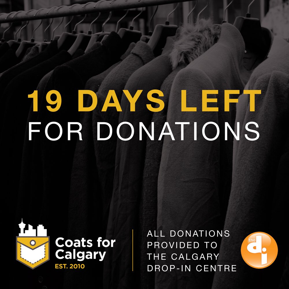 MattSaidREMAX's tweet photo. Only 19 days left for this yearβs Coats For Calgary Jacket Drive! Send me a DM for your closest drop off location! #yyc #yycre #CalgaryCares #YycGives #CoatsForCalgary @calgarydropin https://t.co/2jykDAB268