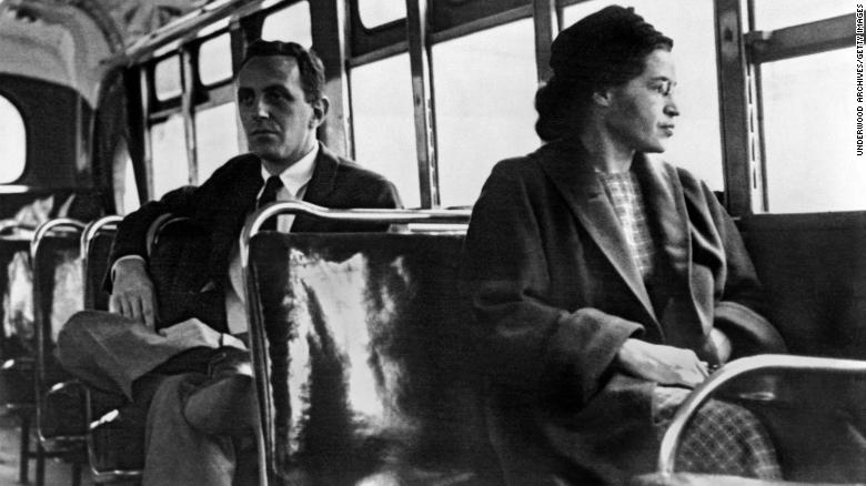 CNN's tweet image. 62 years ago, Rosa Parks stood up for civil rights by sitting down cnn.it/2AjmANU