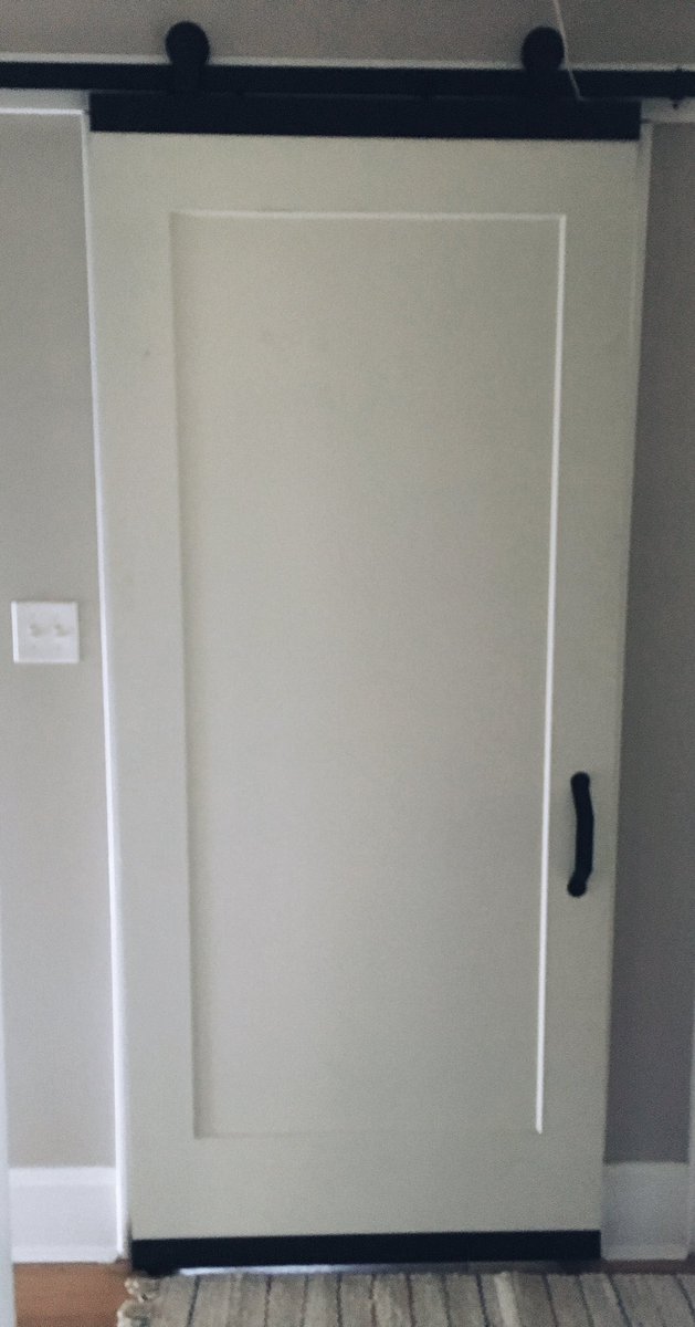 Obsessed with my new sliding barn door 😍 #modernfarmhouse