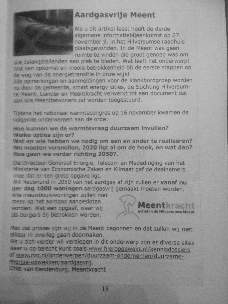 #aardgasvrije wijk #Hilversum se Meent. Wat zijn de opties richting 2050 (kabinetsbeleid)? <a href="/Meentkracht/">Meentkracht</a> <a href="/Nvanvroonhoven/">NicolienvVroonhoven</a>