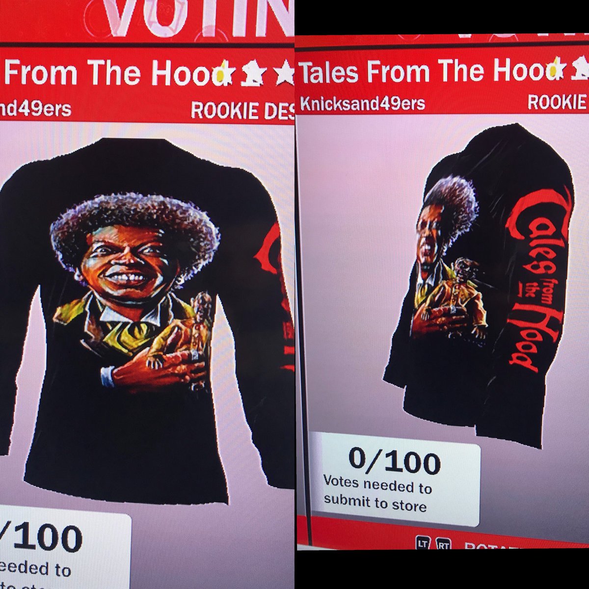 Bombard860's tweet photo. @2KShirts @2KShirtPromos #Xbox #GamerTag Knicksand49ers #NBA2K18 #2kcustomtee #TalesFromTheHood #2kVote @thegame @vipvstheworld https://t.co/PpQNRHtS2Z