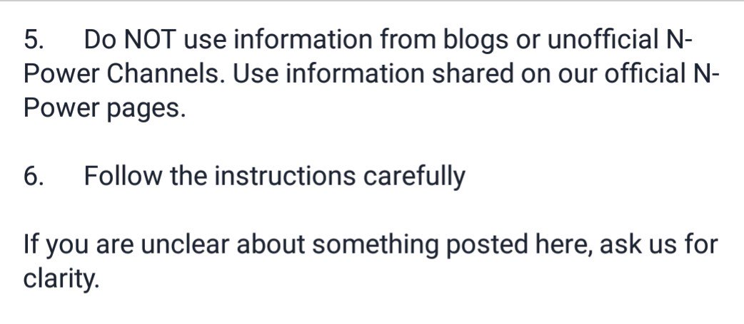 npower_ng's tweet photo. Dear 2017 Pre-selected applicant,
Here is what you require for Physical Verification 👇👇👇
Please read carefully and follow instructions. Get your news ONLY from the N-Power Official Channels.
#NPowerNG https://t.co/no0JcjoCmZ