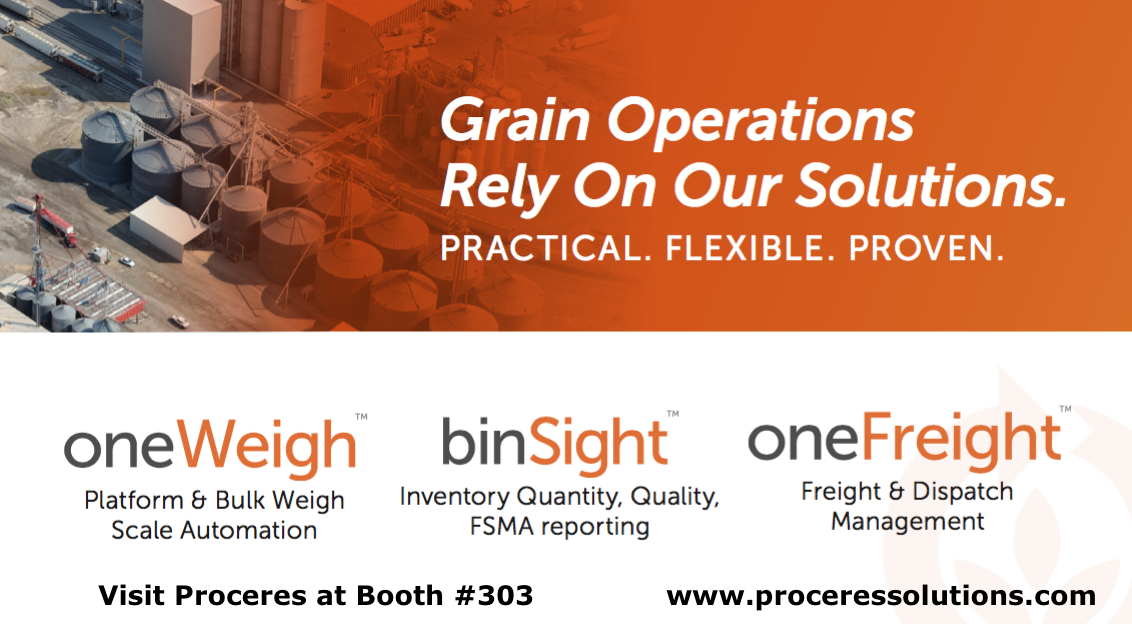 Proceres_Scale's tweet photo. Looking to improve grain handling flow? Visit Proceres at Booth #303 during the 2017 #NGFA Country Elevator Show in Louisville! Learn more about #oneWeigh scale automation, #binSight inventory management and #oneFreight transportation solutions https://t.co/SUQekySfrV