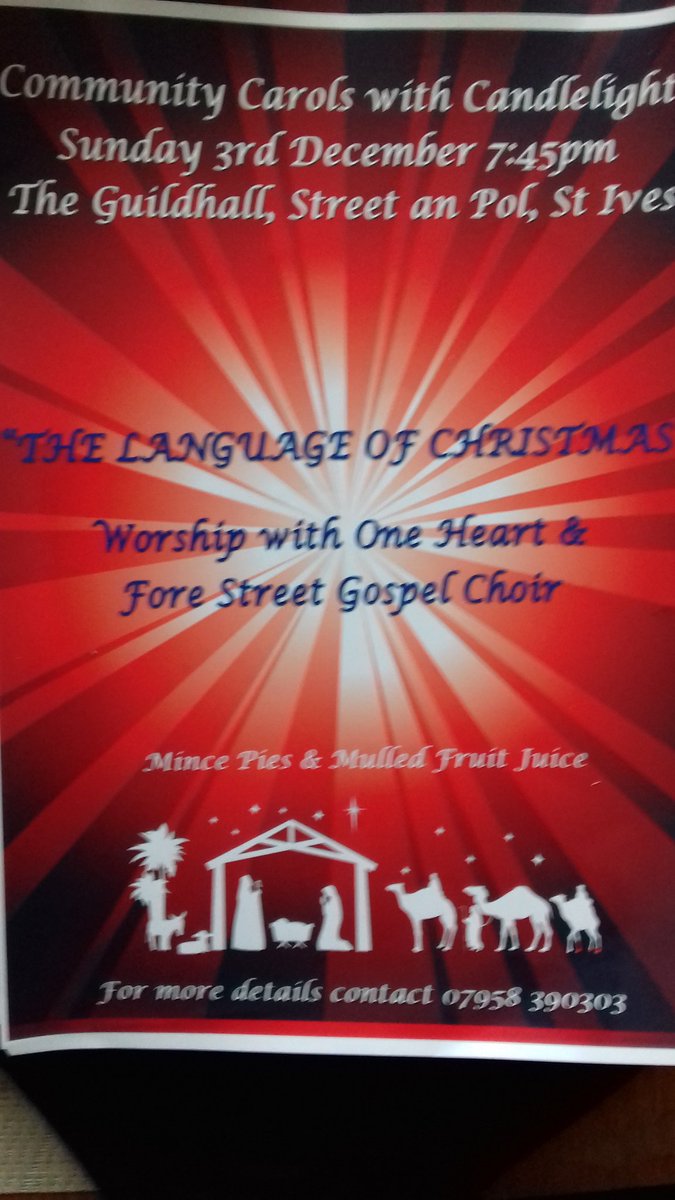 ThomasStivesman's tweet photo. @fsmc_stives Gospel Choir Singing at #BillyBray 's chapel 2.30pm then community carol concert 7.45pm @JackiHicks @choralhour @BBCDonnaB https://t.co/xkH4ZwFILi
