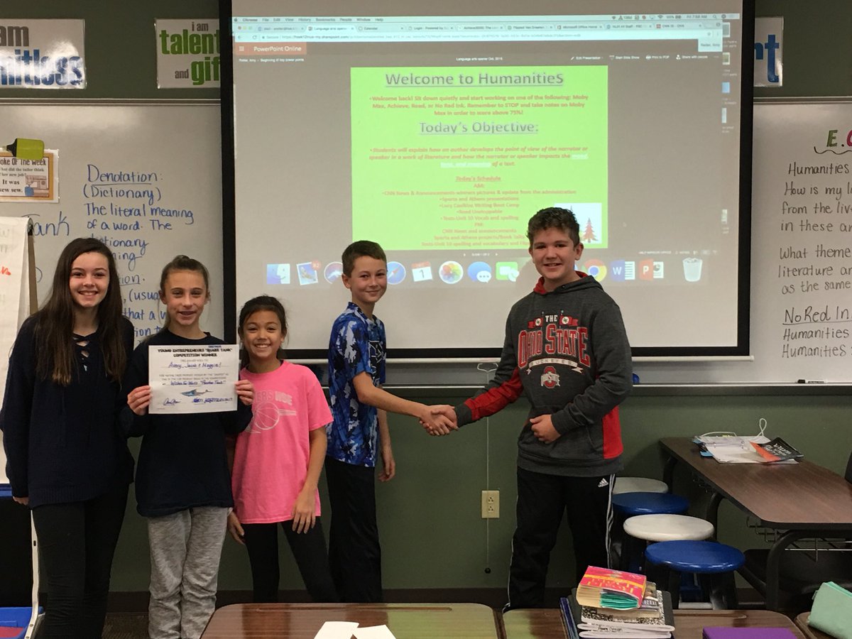 Winners of the “Panther Tank” pitch. Impressive, persuasive, skills. #inspiring #studentinquiry #hse21 @HJHPanthers