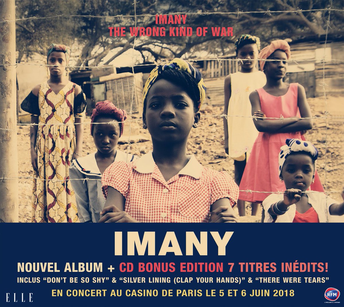 RFMFrance's tweet photo. Le 2ème album d'@Imanyofficiel est désormais disponible en édition deluxe ! Retrouvez un CD bonus avec des titres inédits, un remix du tube #SilverLining et des featurings, dont un avec le chanteur @tetemusic ! #TheWrongKindOfWar https://t.co/s0SpRfjv8C