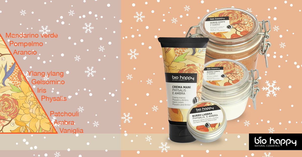 biohappyita's tweet photo. #BioHappy #Liberty! Prova la nuova linea #Bio certificata #Natrue all’Ambra e Physalis, un profumo agrumato ammorbidito dalle note di ambra e vaniglia, disponibile in crema mani, burro e scrub corpo e balsamo labbra. Scoprila su https://t.co/HTIMQ6PBTP! https://t.co/dX8snhWmok