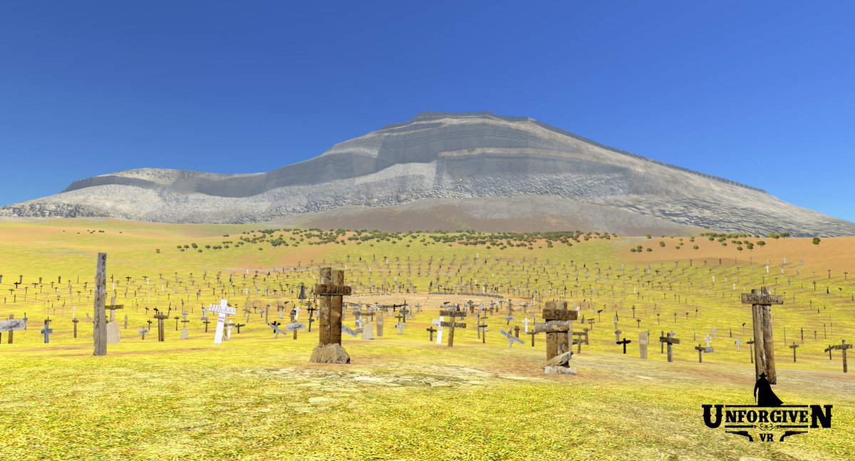 UnforgivenVR's tweet photo. El bueno, el feo y el malo. Ese mítico duelo a 3. ¿Te imaginas poder jugarlo? Eso estamos haciendo en #UnforgivenVR, echa un vistazo a nuestro diario de desarrollo @AzPlayBilbao #AzPlay17 #Indiedev #Gamedev https://t.co/dFssuR8sfw https://t.co/340LeJByX2
