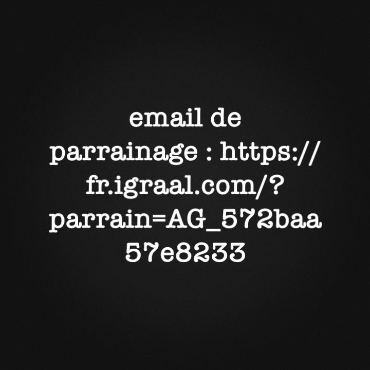 Parrainage_1's tweet photo. email de parrainage iGraal : https://t.co/reUxkAr9f7

#igraal #emailparrainage #email_parrainage https://t.co/Iogh5nLObj