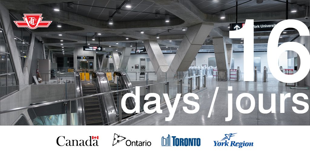 RT 2 WIN! Share this tweet today between 10am-2pm to be entered into a contest for a Special Preview Ride on the new #TTC subway extension. Contest rules &amp; regulations: bit.ly/Line1Ext_Conte…  #16DAYS #Line1ext