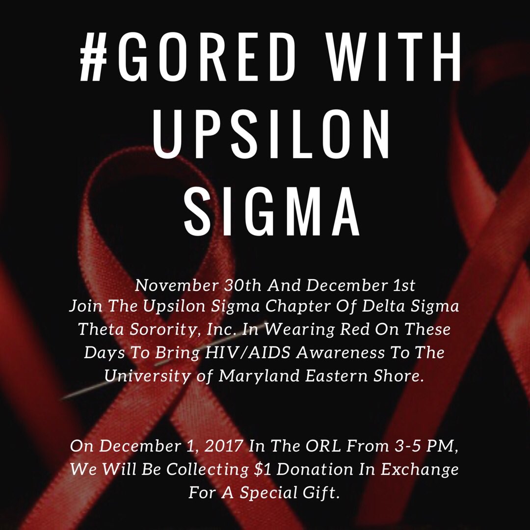 upsilonsigmadst's tweet photo. Today is World AIDS Day so help join the fight against HIV/AIDS by going RED. #StayUpsilonSigma #DST #UMES https://t.co/hJjWI3Stzi