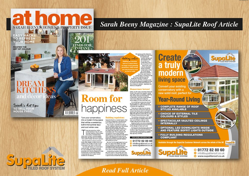 SupaLiteRoofs's tweet photo. As seen in Sarah Beeny Magazine. Turn your conservatory into a modern living space that will be a constant joy both in hot summer days and cool winter ones. https://t.co/87RXFdVoCb #supalite #conservatory #supaliteroof https://t.co/OGUZFcic7x