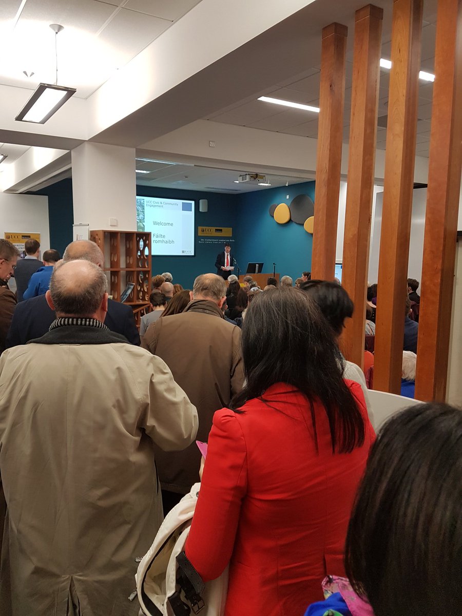 Absolutely packed house <a href="/UCC/">UCC Ireland</a> Civic Engagement Plan launch. Thanks to Music Generation Cork @osheaucc @kburns28 <a href="/cath_omahony/">Meme Kombat Customer Support</a> <a href="/johbees/">John O'Halloran</a>