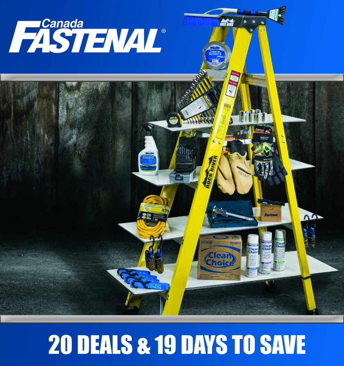 FastenalCanada's tweet photo. We have 20 deals over 19 days in December to save! Visit https://t.co/FeodpwrnQv to see those deals and more! #Fastenal #FastCAN https://t.co/W26aLMgchH