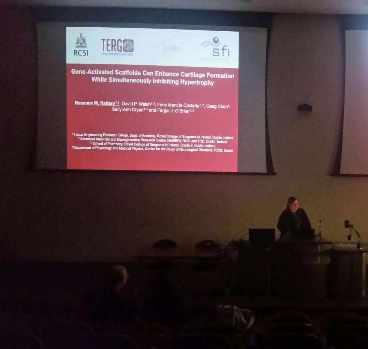 arlyng ggv on twitter rmraftery inspiring the audience at mbireland with her work on gene activated scaffolds for enhancing cartilage repair while inhibiting hypertrophy tissueengdublin rcsi irl https t co mbwdy7coyj twitter