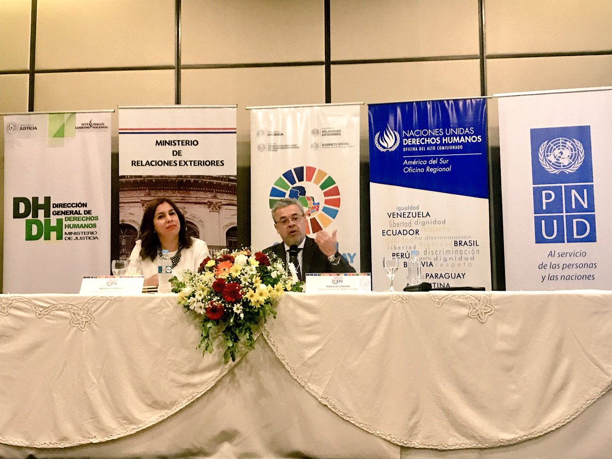 MRE_DDHH's tweet photo. Esta mañana se desarrolla el Foro de #DerechosHumanos y #Desarrollo Sostenible. 

“No hay desarrollo sostenible sin derechos humanos”.

@mreparaguay @MJusticiaPy @ONUDHParaguay @PNUDPARAGUAY https://t.co/s28dDhYbox