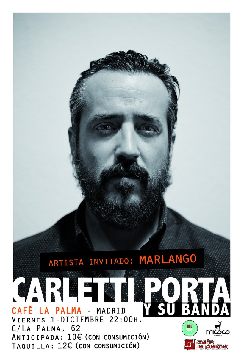 chusnavajo's tweet photo. #MásCulturaMásMadrid es esta noche ir a ver a @Carlettiporta al @cafelapalma ⭐ https://t.co/L4gISx4Zfm