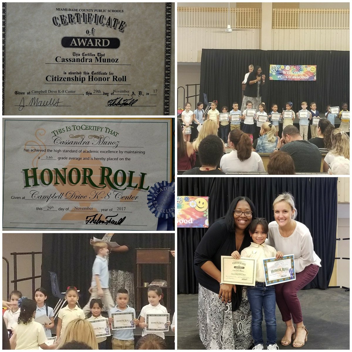 fabivm3's tweet photo. @CampbellDriveK8
Cassie we are so proud of you. We love you. #cdk8 #1stgraderocks #superiorhonorroll #citzenshipaward #proudparents❤️ https://t.co/N4lQgCRVFZ