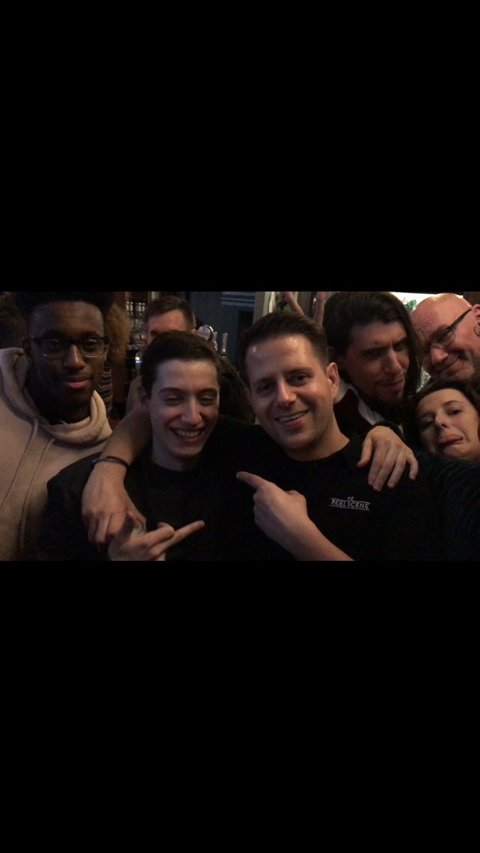 reelsceneuk's tweet photo. thanks all for last nights Xmas party&amp;making it a great night #AsaButterfield @asabfb @Midgley @BuildaBonfire @ManpreetBachu @manpreetbambra https://t.co/rl2VanUSCF