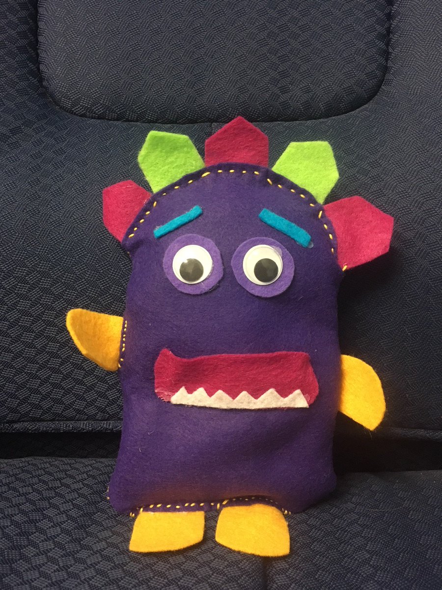 PPSMrsT's tweet photo. Worry Eater says: "Feeling nervous or worried? Try your belly breaths or five finger breathing!" https://t.co/SOY9ubxgpm