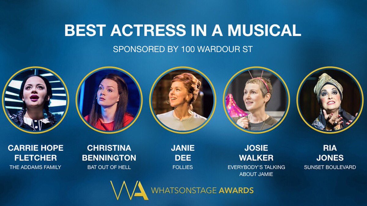 utpuk's tweet photo. Thank you for nominating our @AddamsFamilyUK in two categories at @WhatsOnStage #WOSAwards. Like Fester, we’re over the moon! 🌔🕶🥂 https://t.co/mQrBNJrqbX