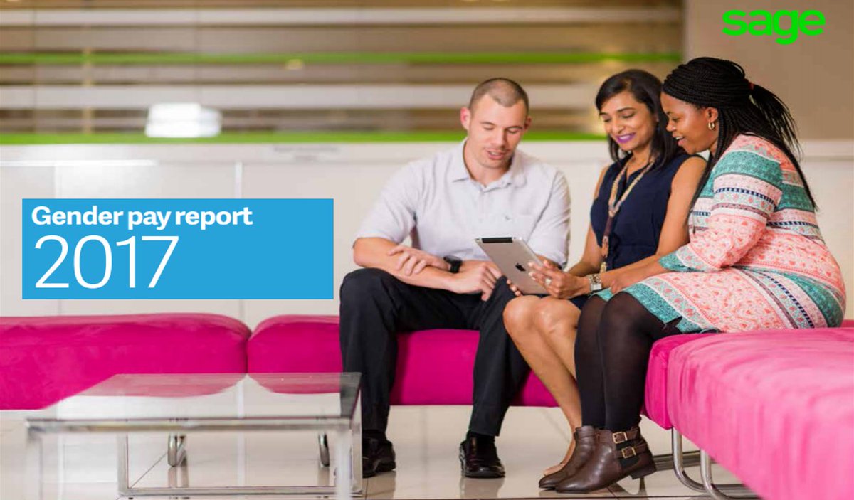sagegroupplc's tweet photo. We’ve published a gender pay report for 2017.  We're pleased to be a leader in our sector but there’s still much more to do. More here: https://t.co/HuVPexEDK2 https://t.co/S3diPVFFXv