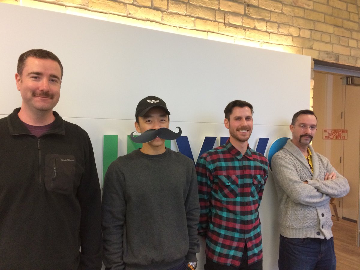RedNucleusHQ's tweet photo. Our #Movember team for the win! Proud of our teams dedication to raising awareness and funds for men’s health. We surpassed our $1500 goal! #ProstateCancer #November #research #mens Health https://t.co/d34NKNDYiW