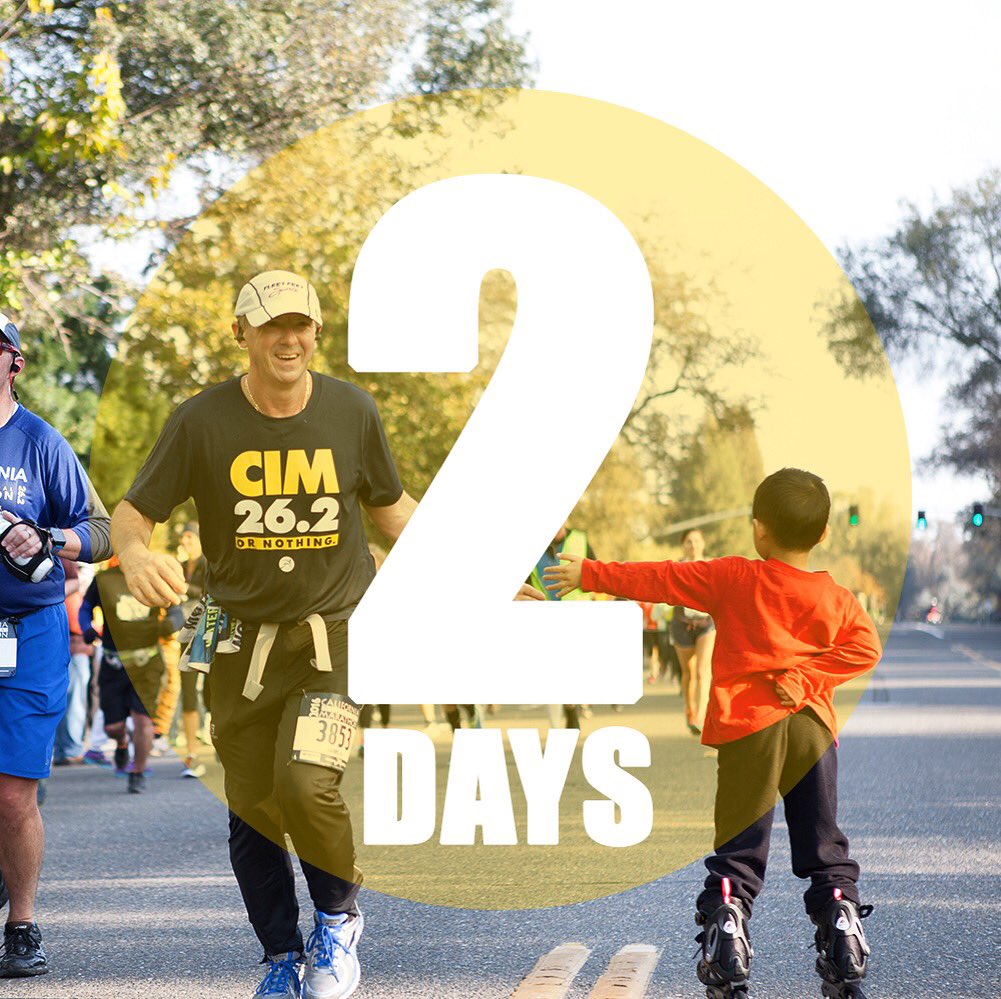runSRA_CIM's tweet photo. “It’s supposed to be hard. If it wasn’t hard, everyone would do it. The hard part is what makes it great!”
Join us today at our expo at the Sacramento Convention Center from 12p-7pm.
2 days to #CIM35
#runCIM #runSRA #MarathonChamps https://t.co/WpV8KZTP1L
