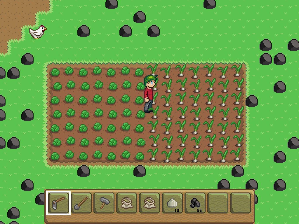 MLJWare's tweet photo. I've begun development of my farming RPG, Marsh Mallow Meadow, anew. 
The graphics are the same as the ones I made around half a year ago, but the code is getting a complete rewrite. https://t.co/PBEvojZJUW