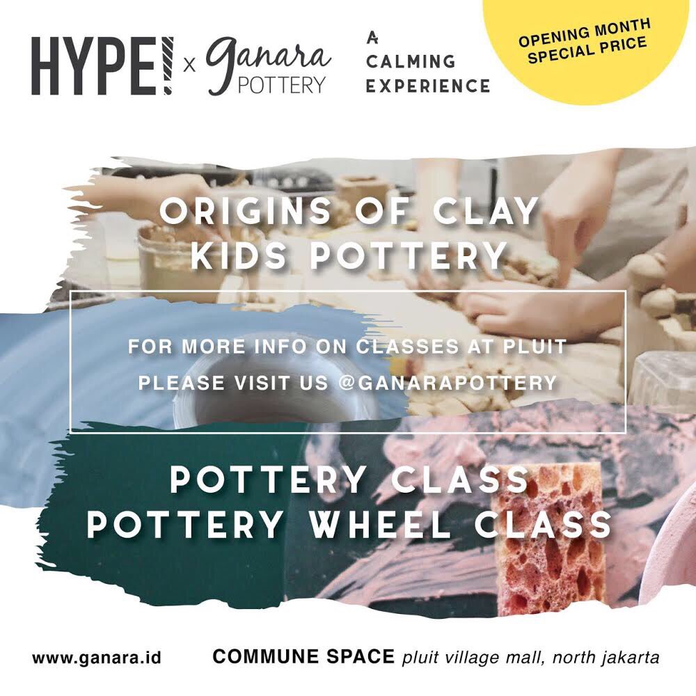 @ganarapottery offers a fun and relaxing experience to express yourself! Get special price in Des'17-Feb'18