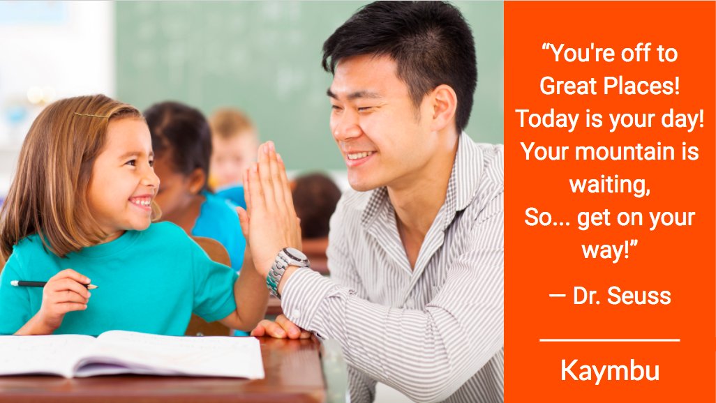 Kaymbu's tweet photo. Teachers help students develop their potential and love of learning every day! Remember to thank your teachers for all they do! #ECE #edtech #preschool #Kindergarten #KaymbuCanHelp #FridayFeeling https://t.co/4Z1jyiF0jK