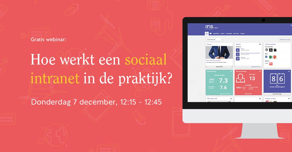 Op zoek naar een nieuw #intranet of #digitalewerkplek? Kijk volgende week donderdag 7 december gratis mee! #webinar #kennisdelen #samenwerken irisintranet.com/demo