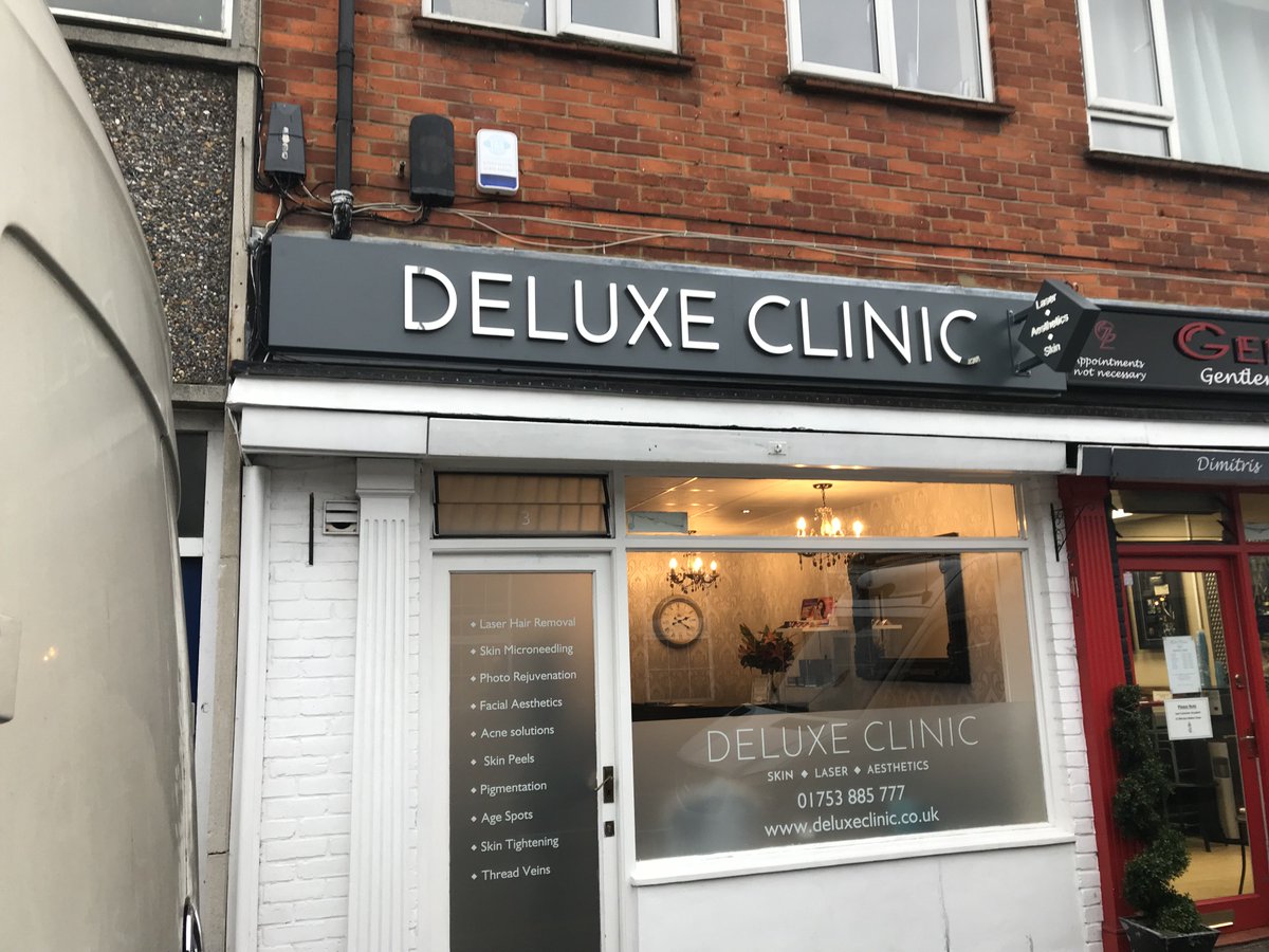 SignBaseLondon's tweet photo. A high quality sign for a high quality skin clinic , Deluxe Clinic Gerrards Cross #ledsignsruislip #ledsignseastcote #ledsignsuxbridge #ledsignsmiddlesex #faciasignsruislip #faciasignseastcote #faciasignsuxbridge #faciasignsmiddlesex https://t.co/qhmeFg3sGg