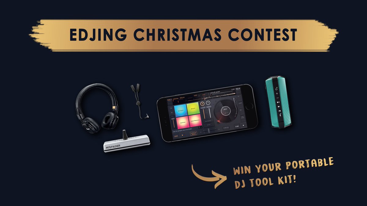 edjing's tweet photo. To celebrate Christmas, we're holding the first edjing Christmas Contest!
Get a chance to win YOUR Portable DJ Tool Kit! You'll have till December 22nd to register, through this link: https://t.co/yqHJB9pbey 
The winner will be drawn and revealed on December 26th! https://t.co/3wMwS2rNPi