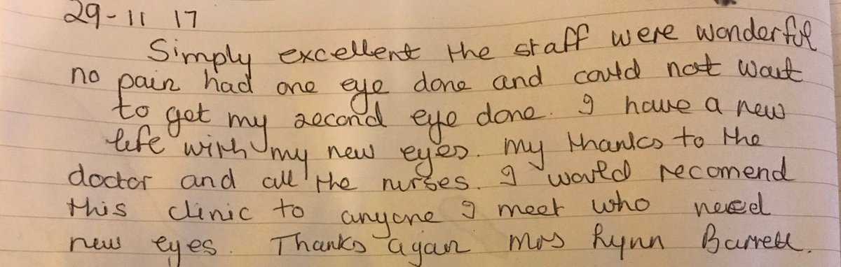 Mrs Barrett, thank you for your lovely words this week.
We're thrilled you're enjoying your 'new eyes'.
isightclinics.com