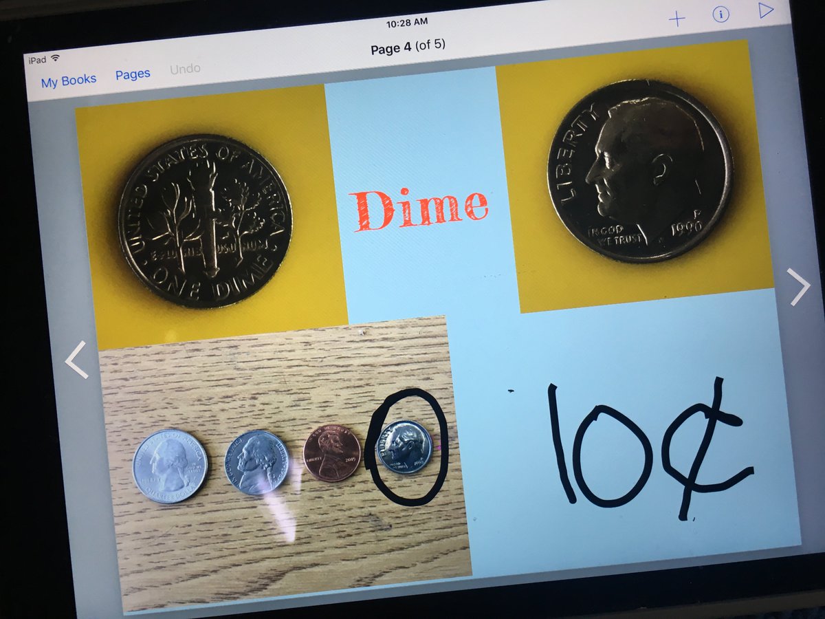 KariAddington's tweet photo. First Grade shows what they know about Money and Coins in Book Creator @BookCreatorApp @FalesPrincipal #1¢ #5¢ #10¢ #25¢ #$1 https://t.co/6ji82TfuIu