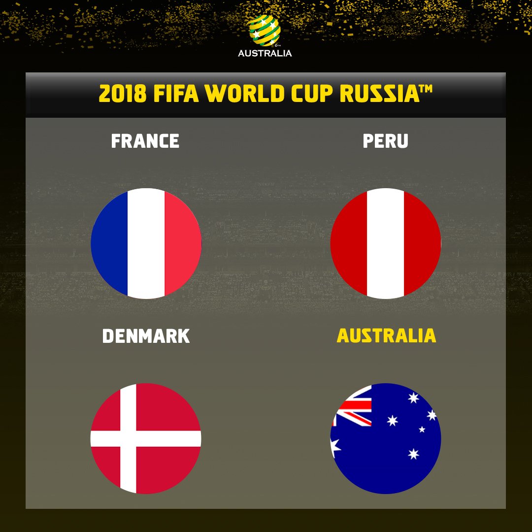 Socceroos's tweet photo. BREAKING | The @Socceroos have been drawn in Group C. #GoSocceroos #WorldCupDraw https://t.co/maW2FxuFqv