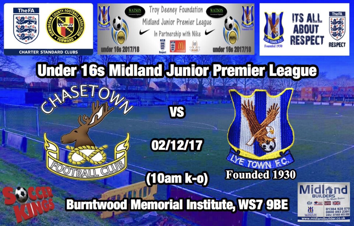 LTFCun16sMJPL's tweet photo. NEXT FIXTURE!

We travel to face Chasetown F.C. under 16s on Saturday morning (10am) in the Midland Junior Premier League.
#COYF🦅 https://t.co/uXNRNuQSQF
