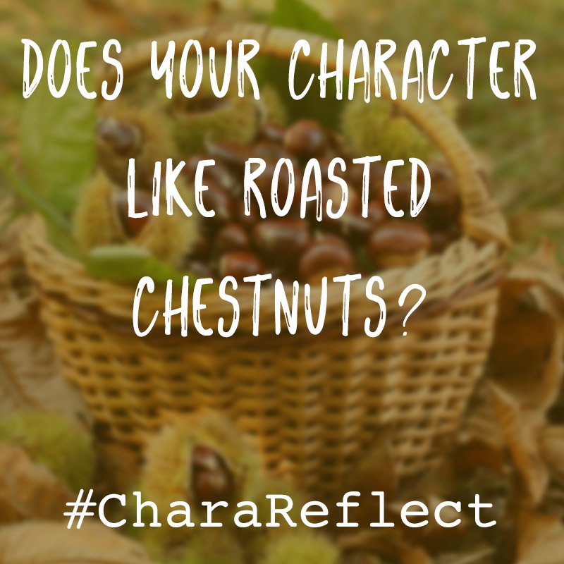 BookFishBooks's tweet photo. Happy December! The theme for #CharaReflect on December 1st, 2017 is: "Does your character like roasted chestnuts?"
Have a fabulous Friday! https://t.co/KAbjnImiig