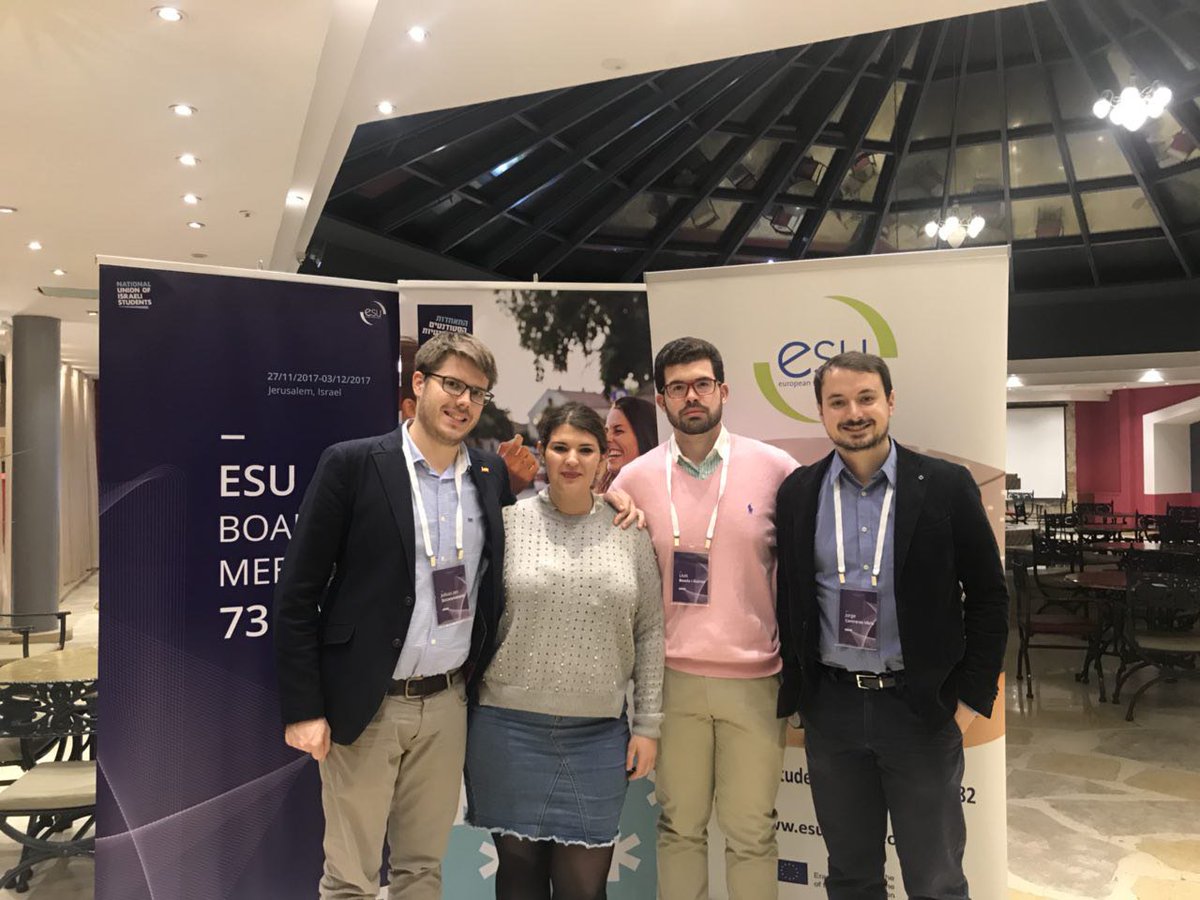 JorgeCUbric's tweet photo. Spanish delegation @CREUPCREUP working this week in European Students' Union @ESUtwt Board Meeting #BM73 in Jerusalem, Israel.
Delegación Española #CREUP trabaja esta semana en la reunión de la Junta de la Unión Europea de Estudiantes en Jerusalén, Israel. https://t.co/2zCdOXliml