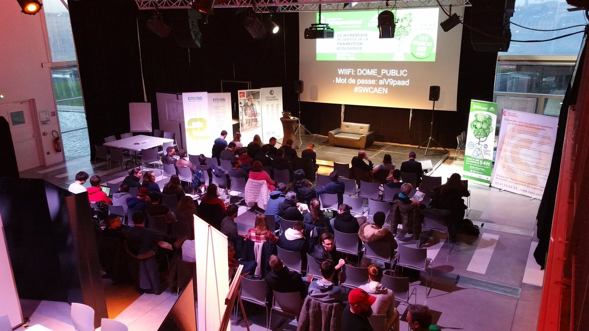 _LeDome's tweet photo. #SWCaen | Dans les starting-blocks ! 80 startupers, 54h et 1 défi : développer une entreprise #GreenTech ! Bon week-end @swcaen ! https://t.co/hCjbI2cjqt