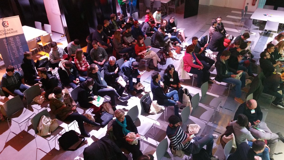 _LeDome's tweet photo. #SWCaen | Dans les starting-blocks ! 80 startupers, 54h et 1 défi : développer une entreprise #GreenTech ! Bon week-end @swcaen ! https://t.co/hCjbI2cjqt